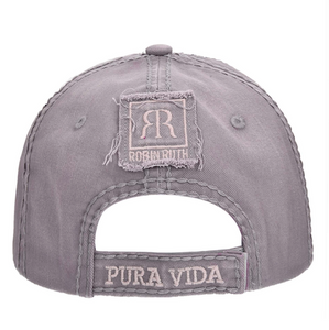 Gorra Gris Visera Floreada